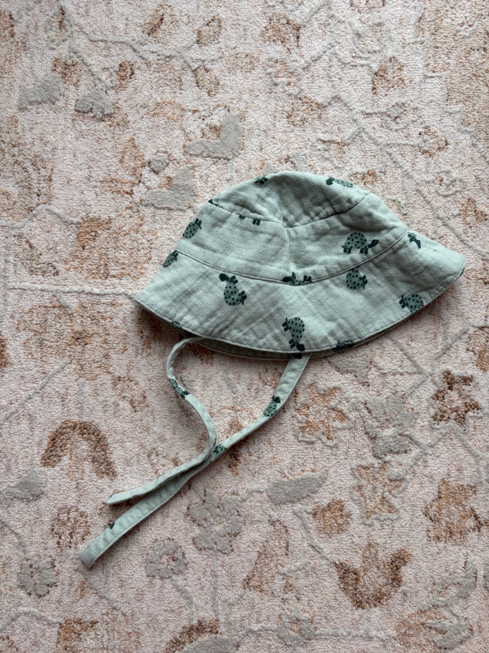 Hanna Andersson Turtle Print Organic Cotton Gauze Infant Sun Hat